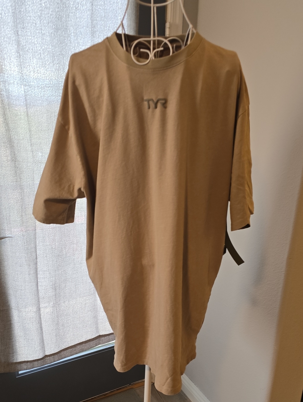 TYR Men's Short Sleeve Crew Tee in Tan